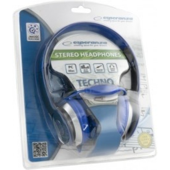 Esperanza EH145B headphones/headset Head-band Blue