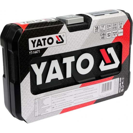 Yato YT-14471 mechanics tool set black case