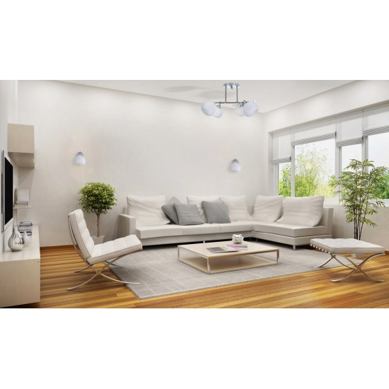 Activejet Classic single wall lamp - IRMA nickel E27 for the living room