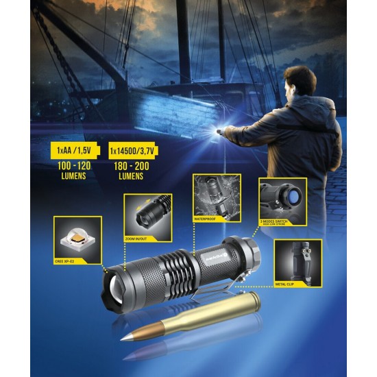 LED flashlight  everActive FL-180 "Bullet"