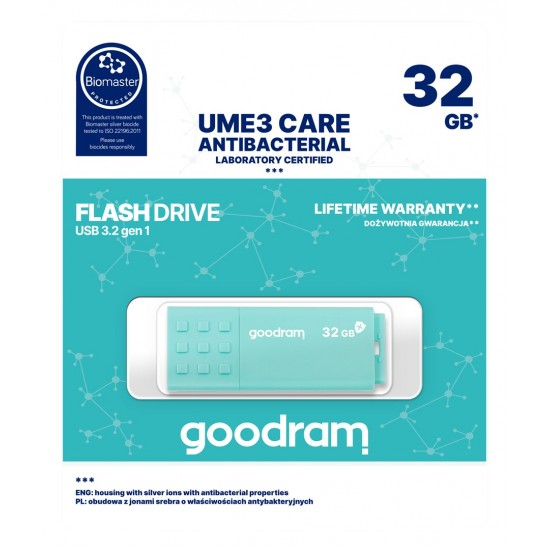 Goodram UME3 USB flash drive 32 GB USB Type-A 3.0 Turquoise