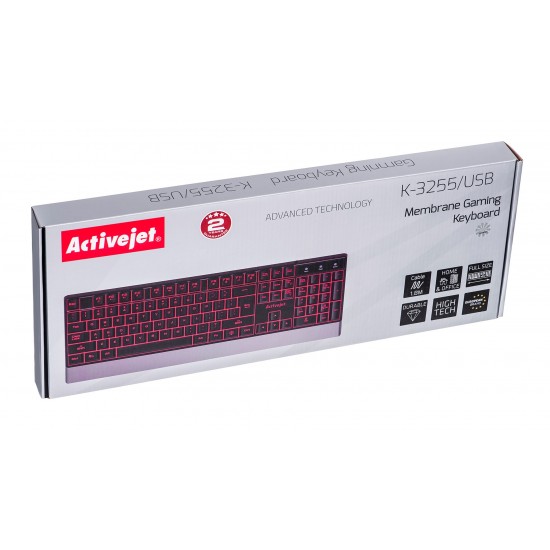 Activejet wired keyboard K-3255 black USB