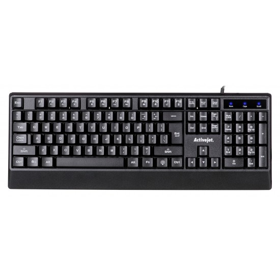 Activejet wired keyboard K-3255 black USB