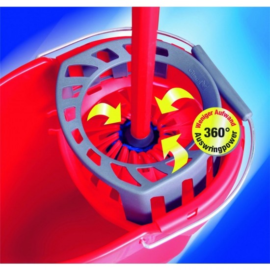 Vileda Torsion Power bucket with wringer  red