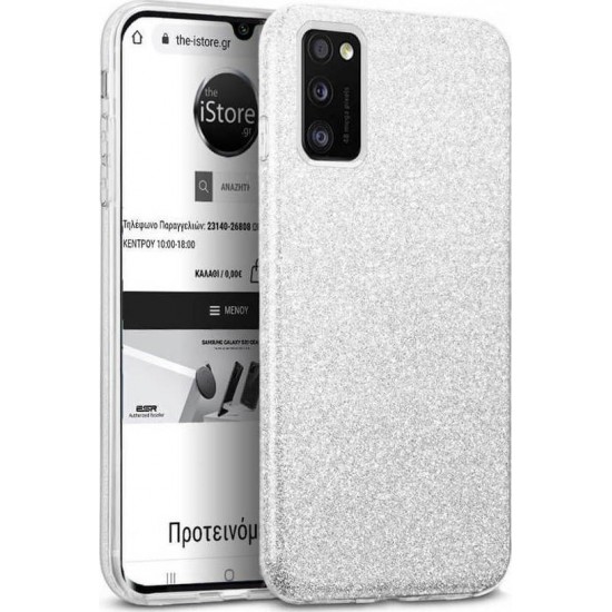 Forcell Hybrid Strass Silver Case Samsung Galaxy A41