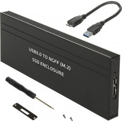 Maclean MCE582 SSD Case Adapter SSD M.2, NGFF, USB 3.0,  black